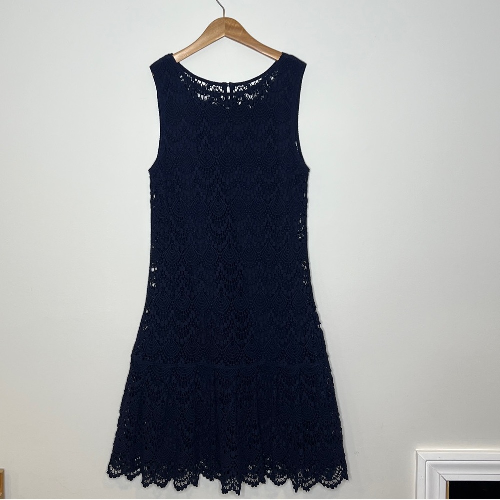 NWT. MARKS & SPENCER Navy Lace Kids Dress